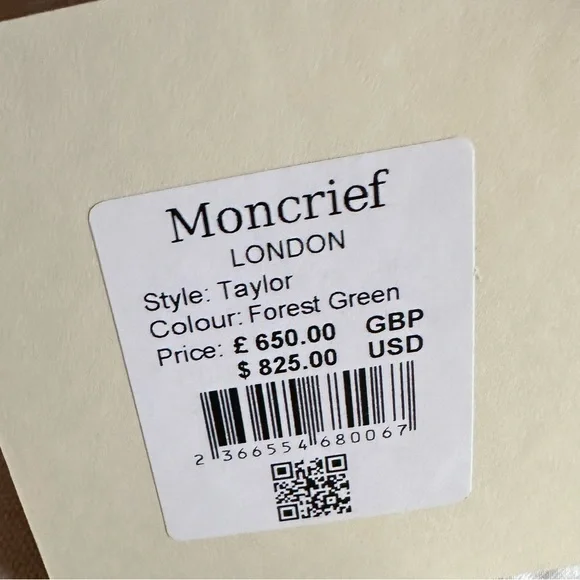 NWT MONCRIEF LONDON Taylor Forest Green Leather Shoulder Bag - Picture 2 of 10